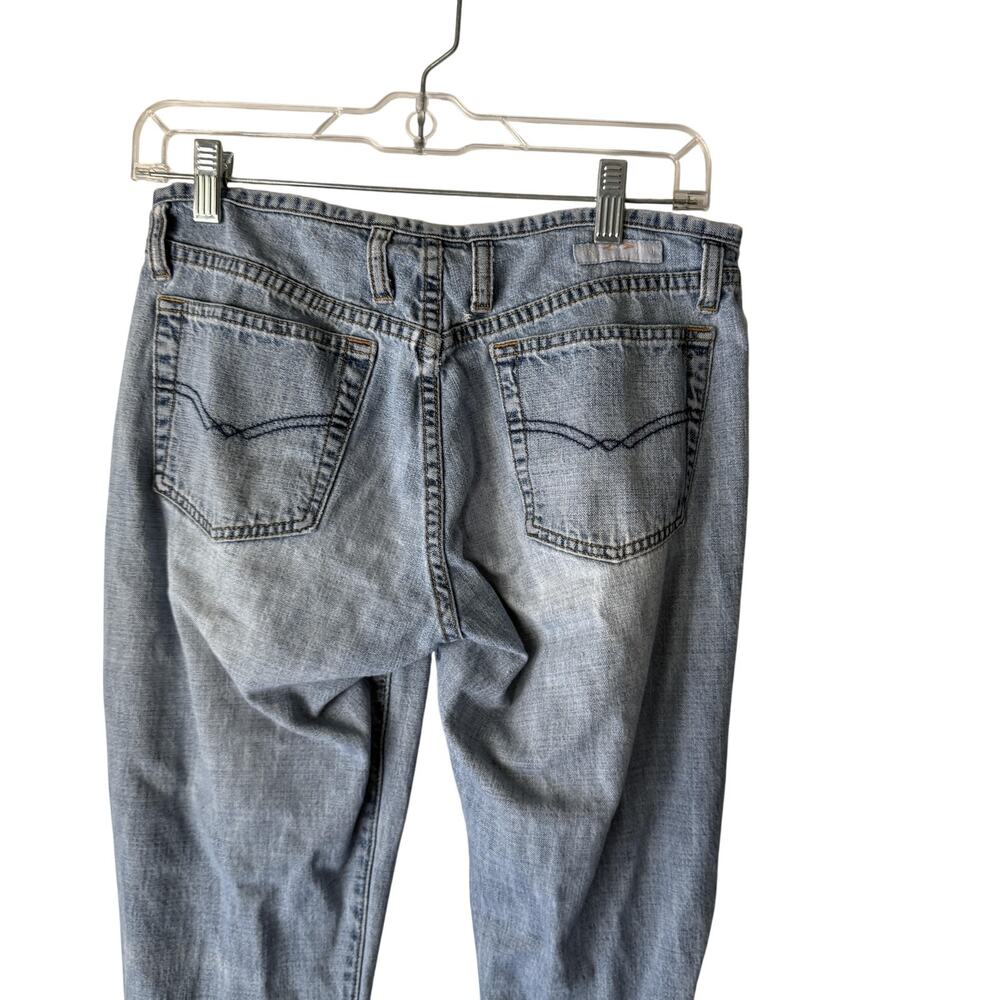 BKE Denim Jeans Y2k 27x33.5 Long Blue Bootcut Casual‎ Distressed 100% Cotton